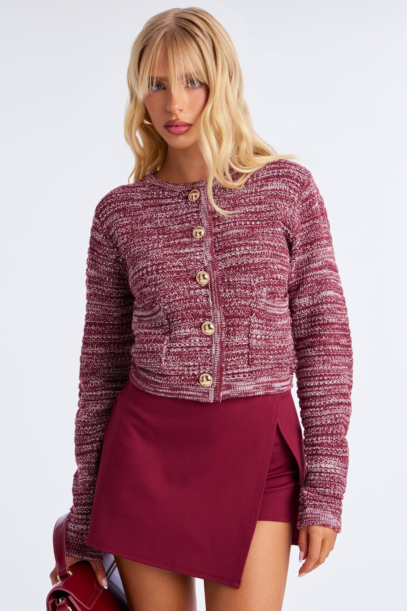 Class Act Cardigan  - Burgundy