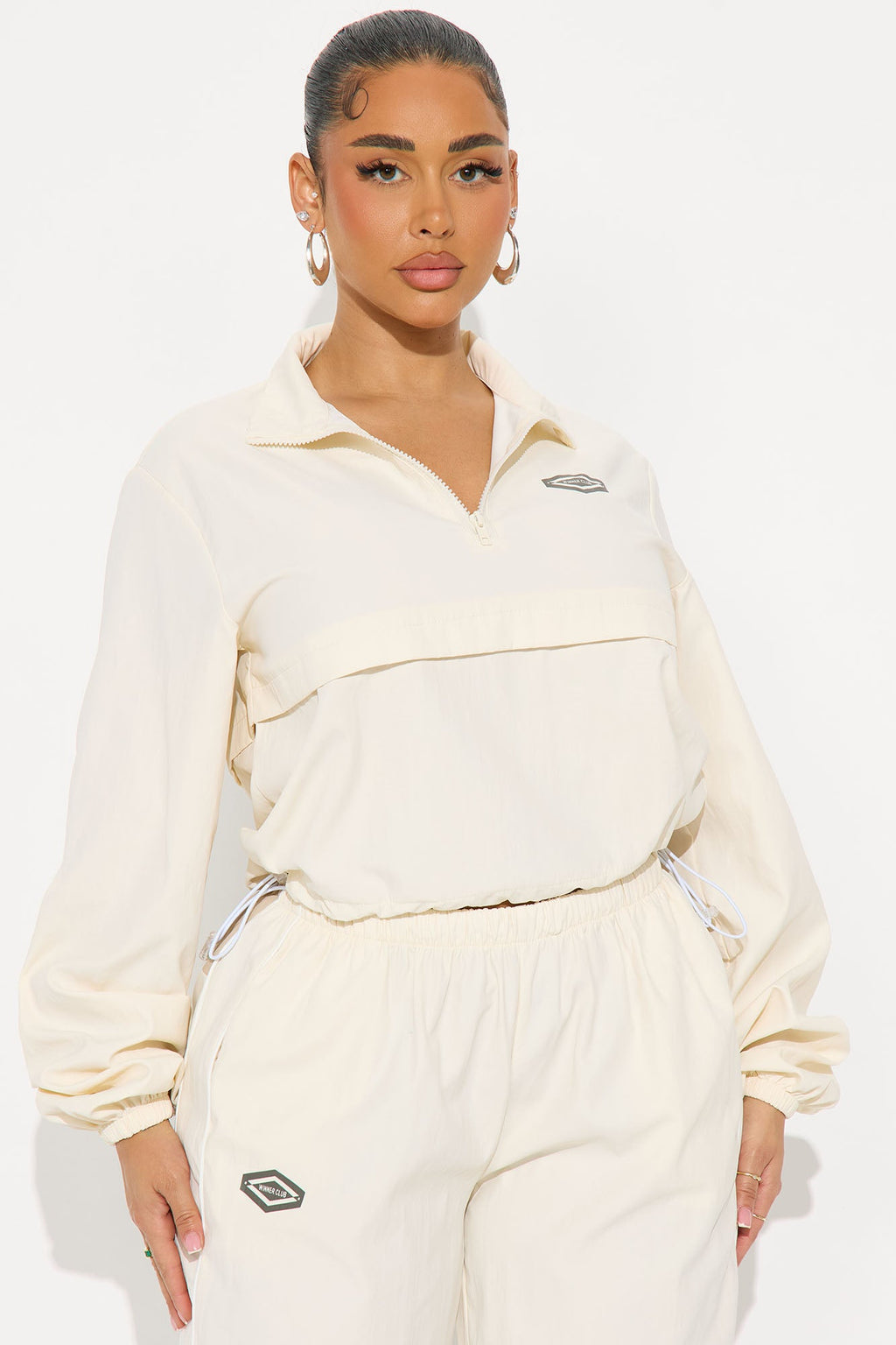 Bella Windbreaker Pant Set - Cream 
