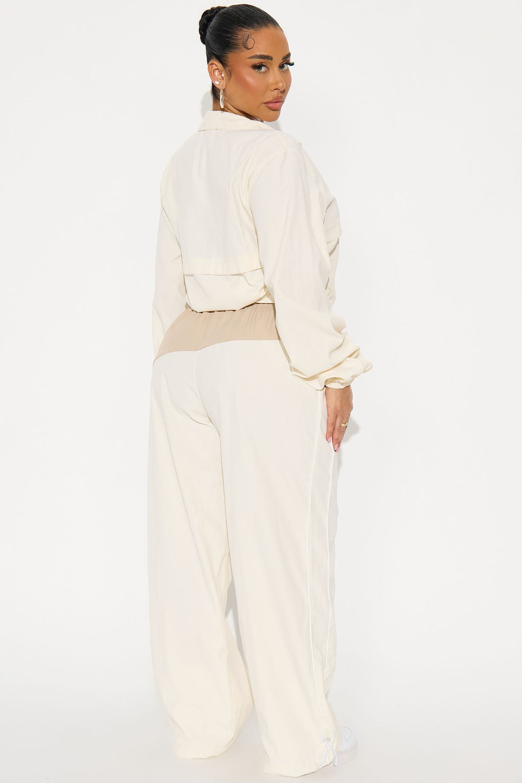 Bella Windbreaker Pant Set - Cream 