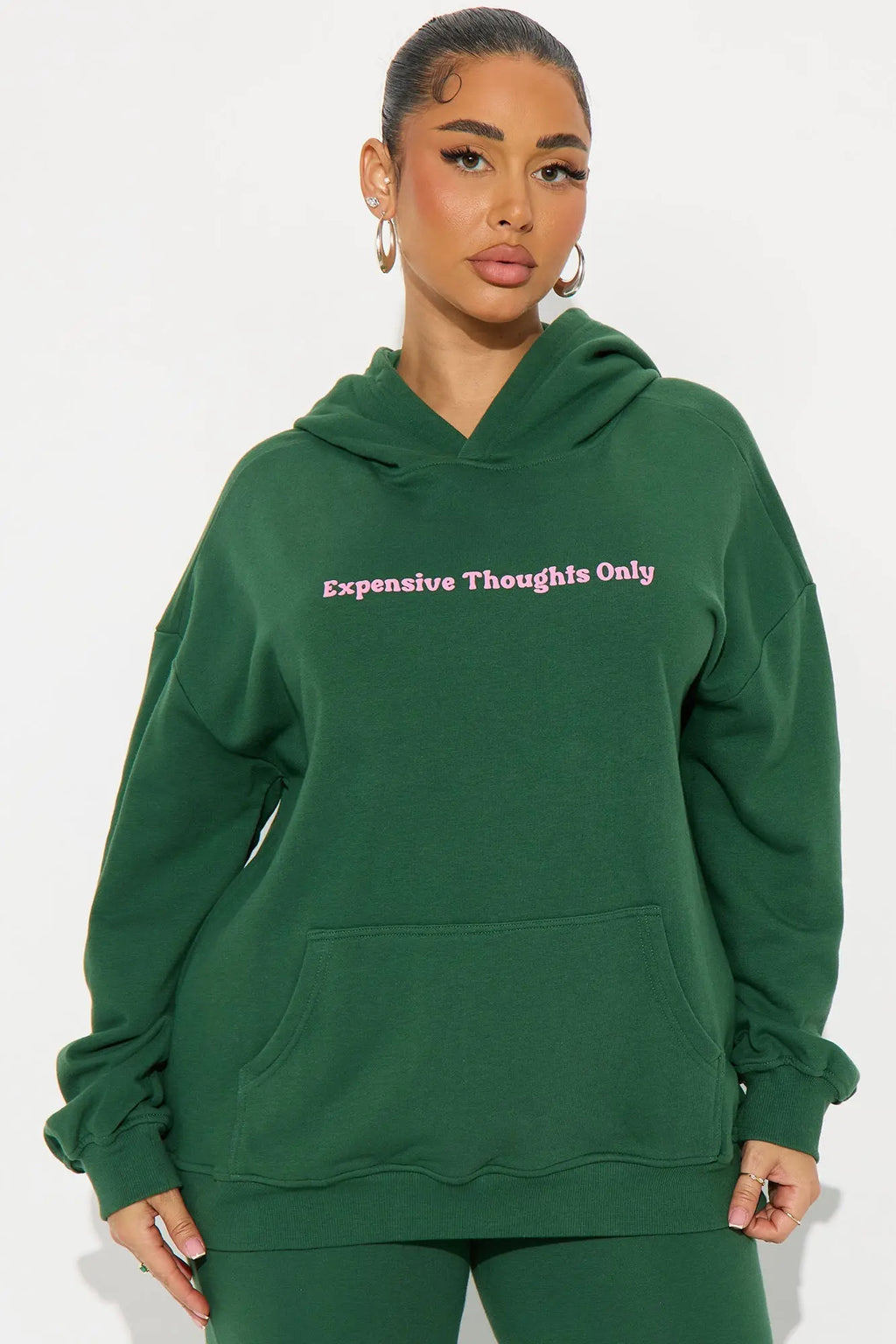 Expensive Thoughts Only Pant Set - Hunter 