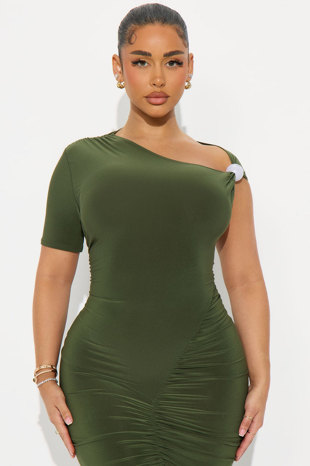 Fancy Girl Midi Dress - Olive