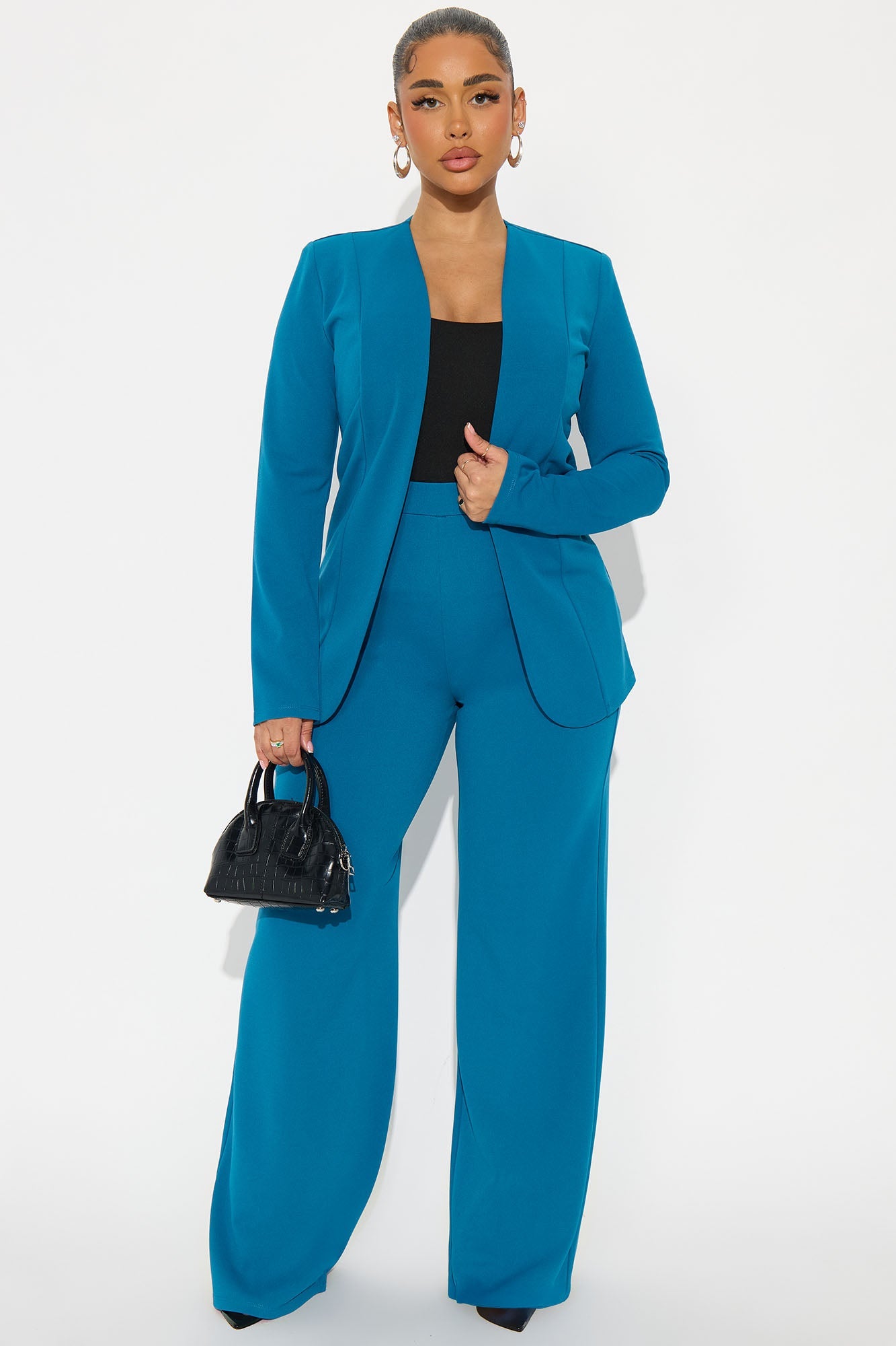 Payin' It Forward Wide Leg Pant Set - Teal