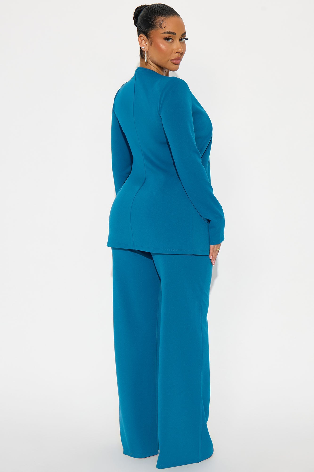Payin' It Forward Wide Leg Pant Set - Teal