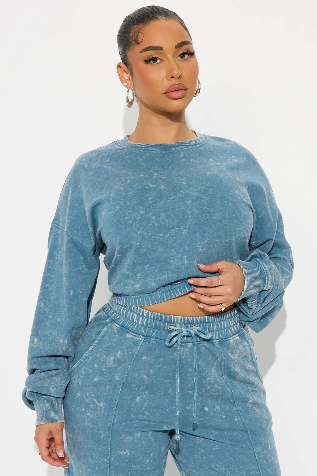 Willow Washed Jogger Set - Blue 