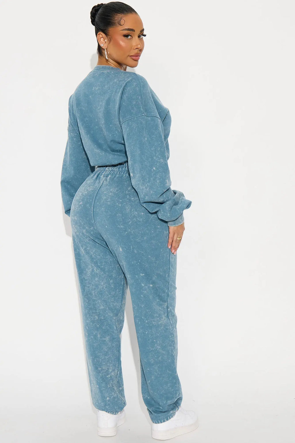 Willow Washed Jogger Set - Blue 