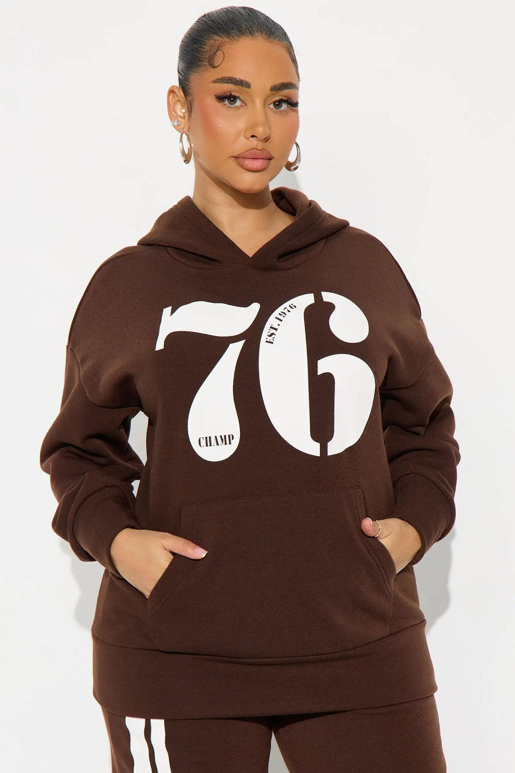76' Champ Fleece Sweatsuit Set - Chocolate 