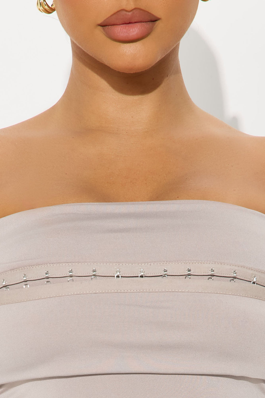 Toria Ruched Off Shoulder Top - Stone