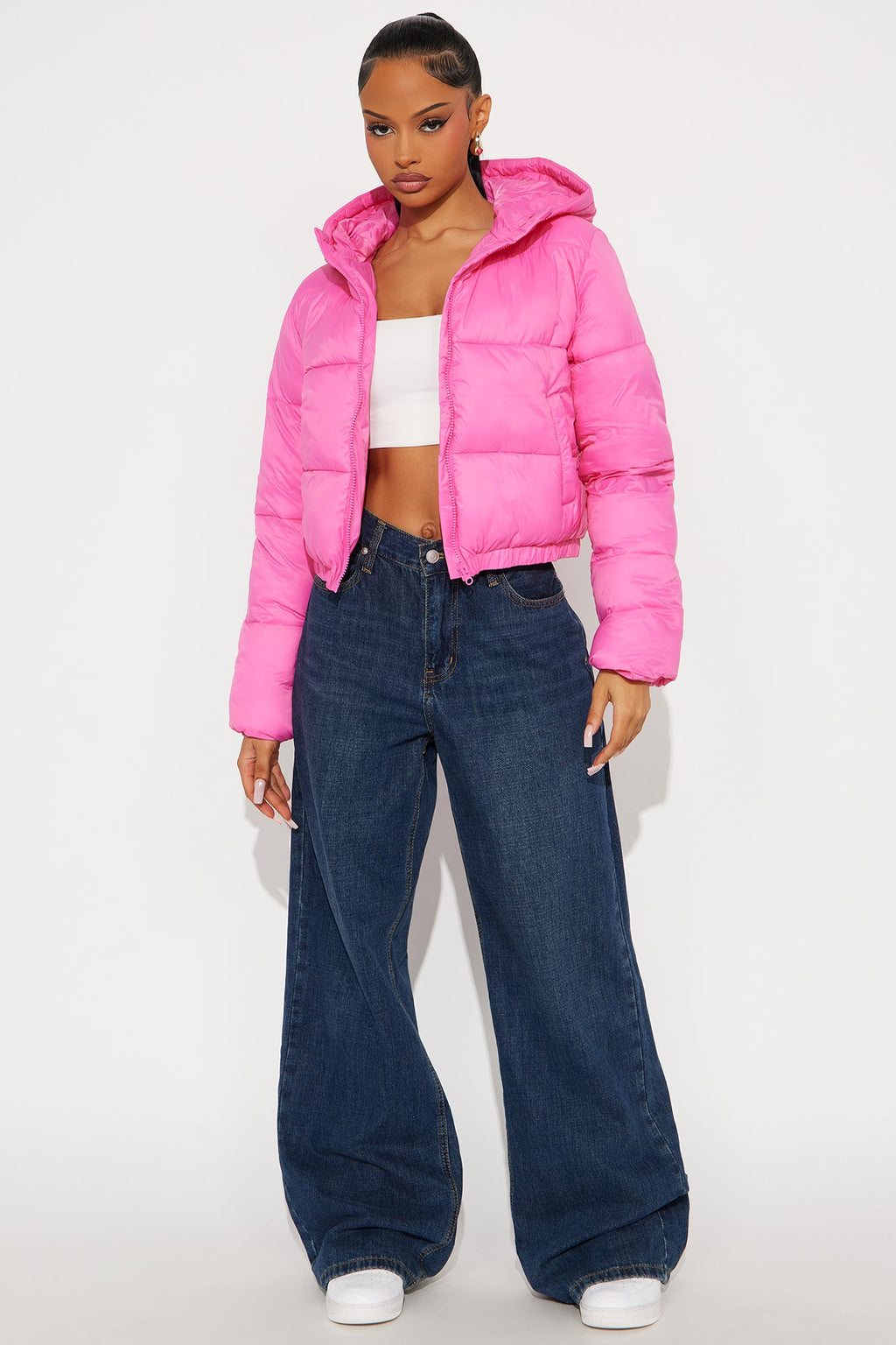 Up And About Puffer Coat - Pink