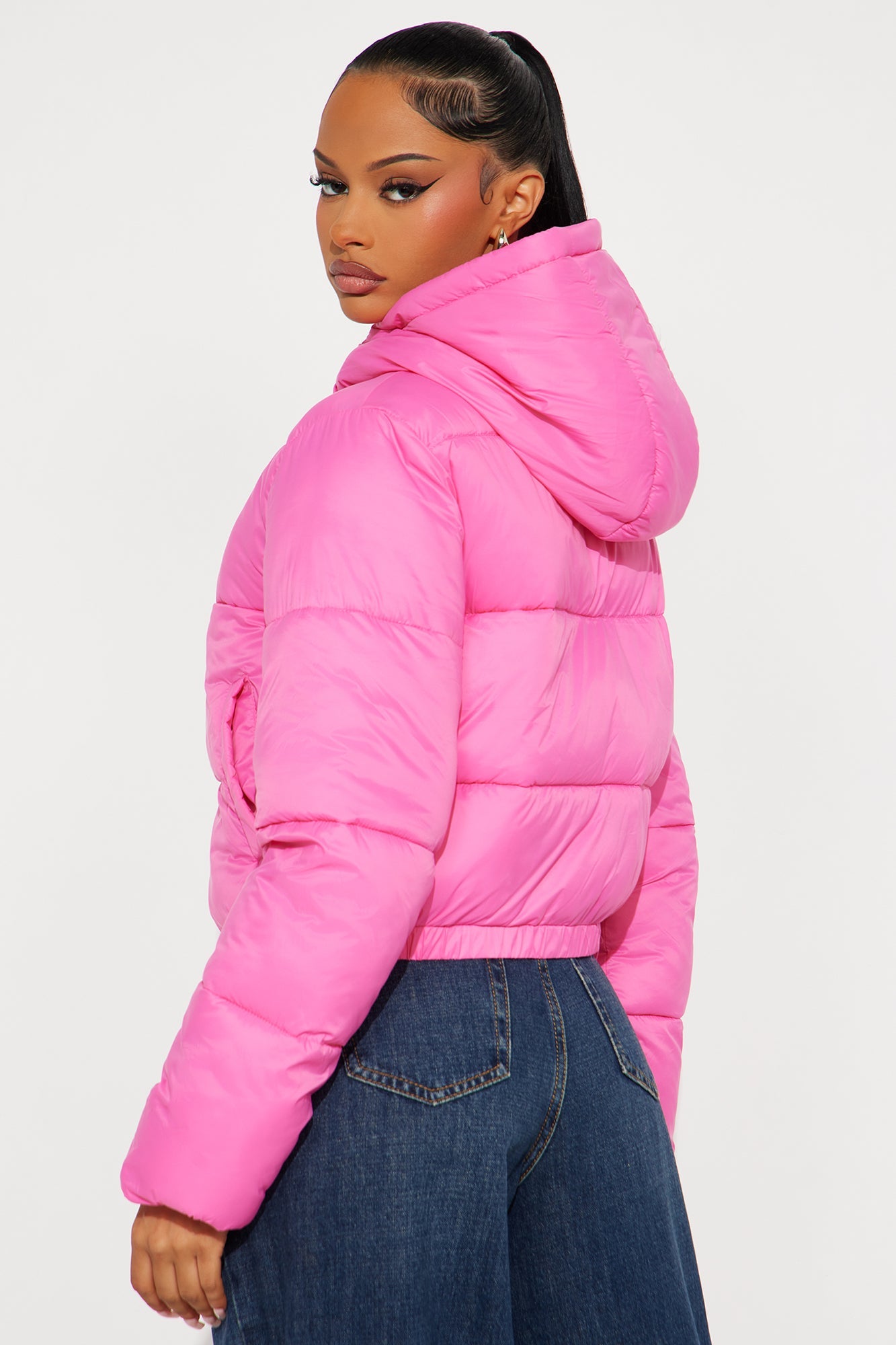 Up And About Puffer Coat - Pink