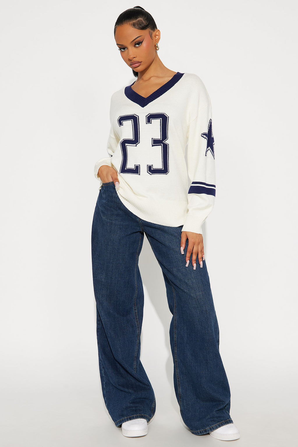 Here For The Snacks Sweater Jersey - Ivory/combo