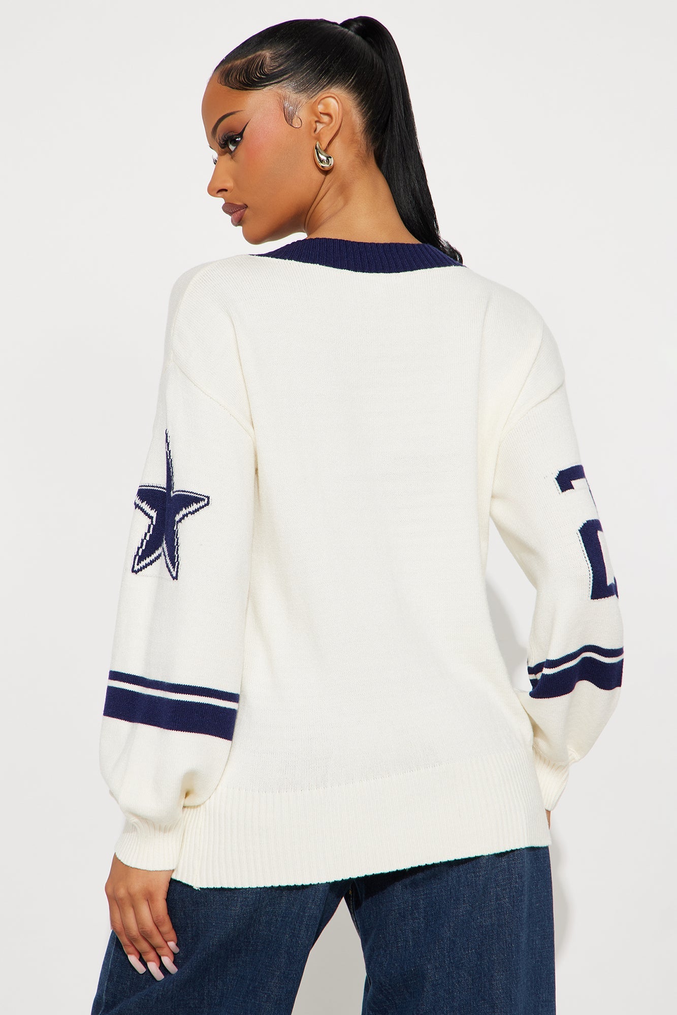 Here For The Snacks Sweater Jersey - Ivory/combo