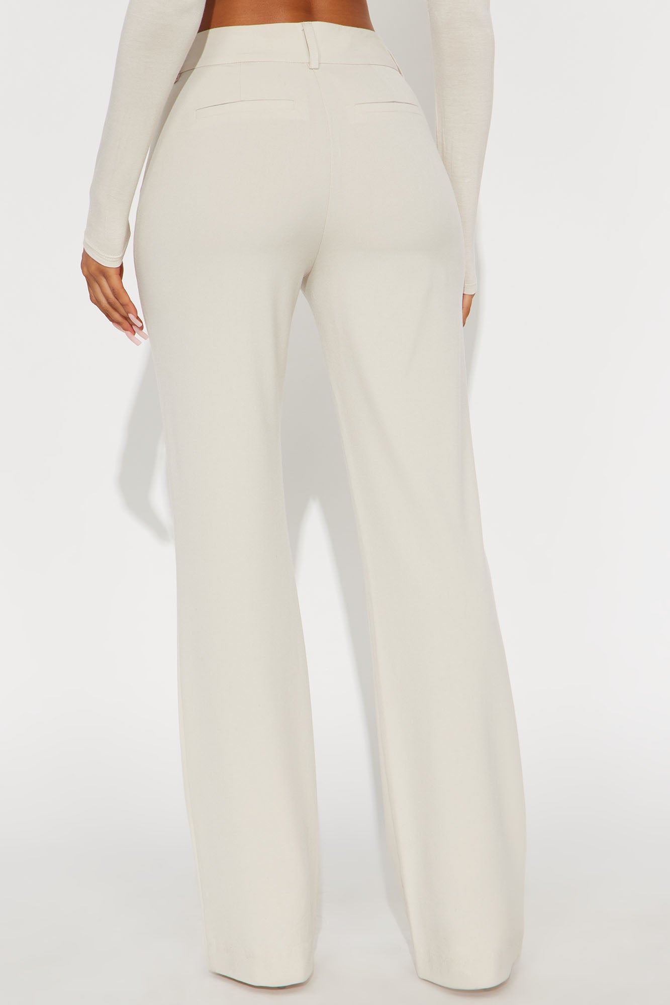 Tasha Dressy High Rise Pants - Oatmeal