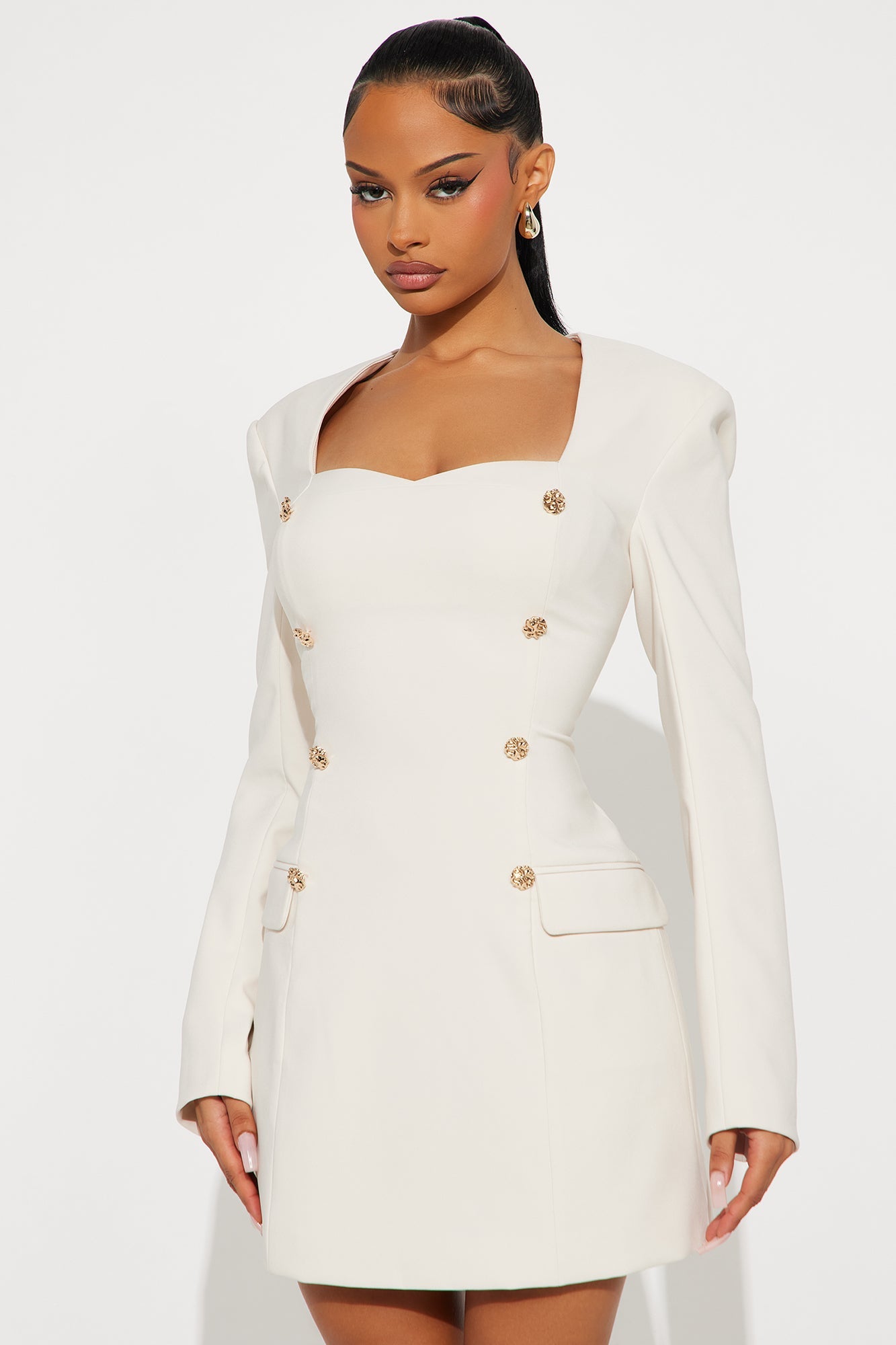 Classy Babe Mini Dress - Cream