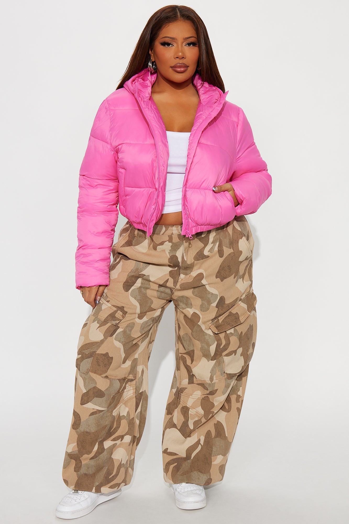 Up And About Puffer Coat - Pink