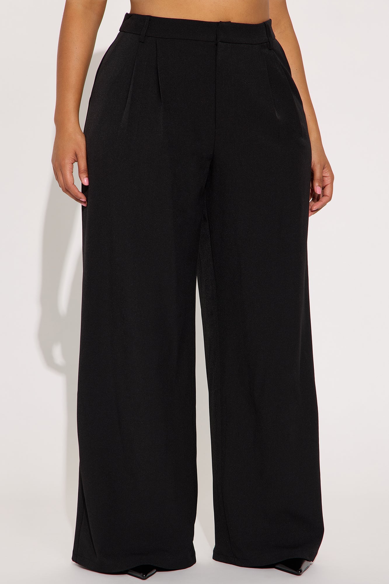 Cynthia Wide Leg Trouser Pant 33″ - Black
