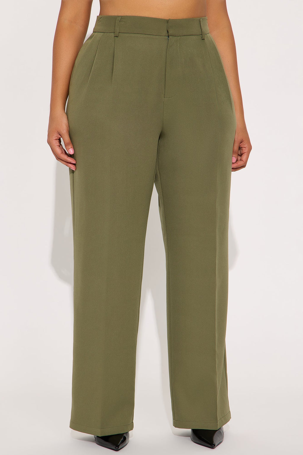 Kendall High Rise Trouser Pant - Olive