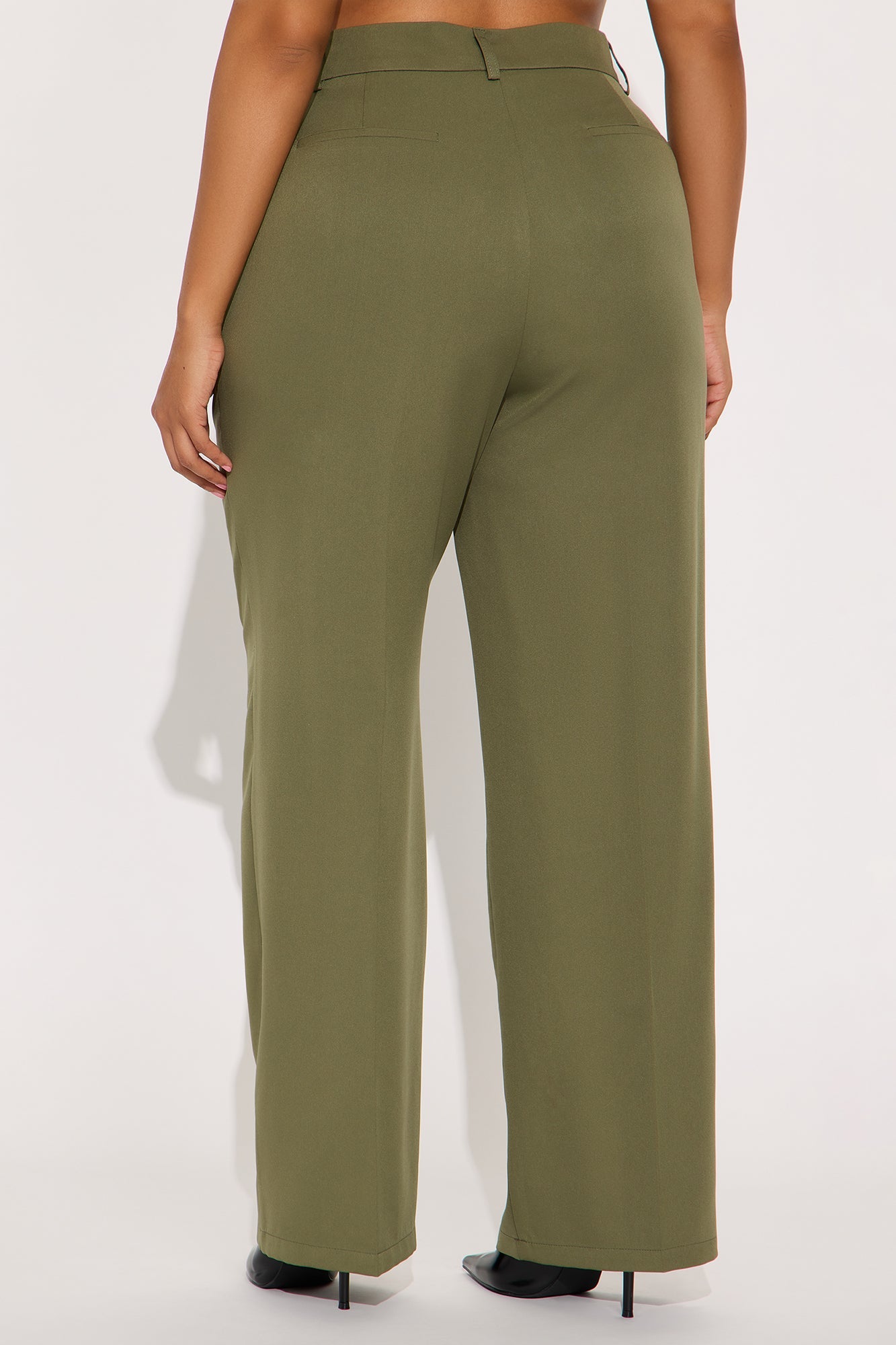 Kendall High Rise Trouser Pant - Olive