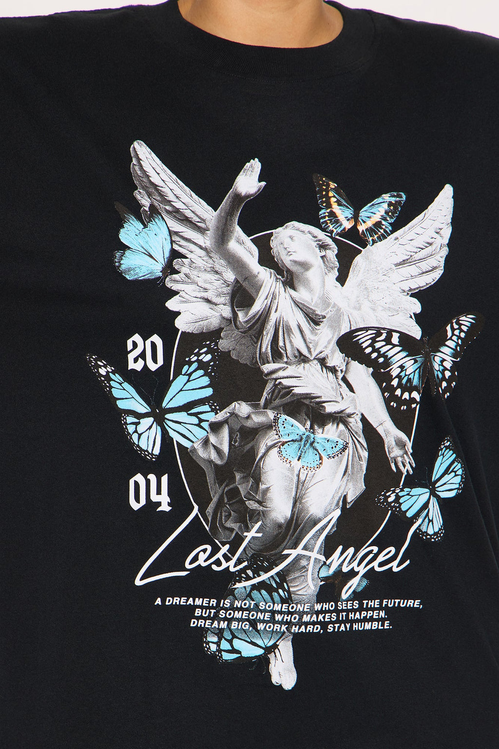 Lost Angel Oversize Tee - Black