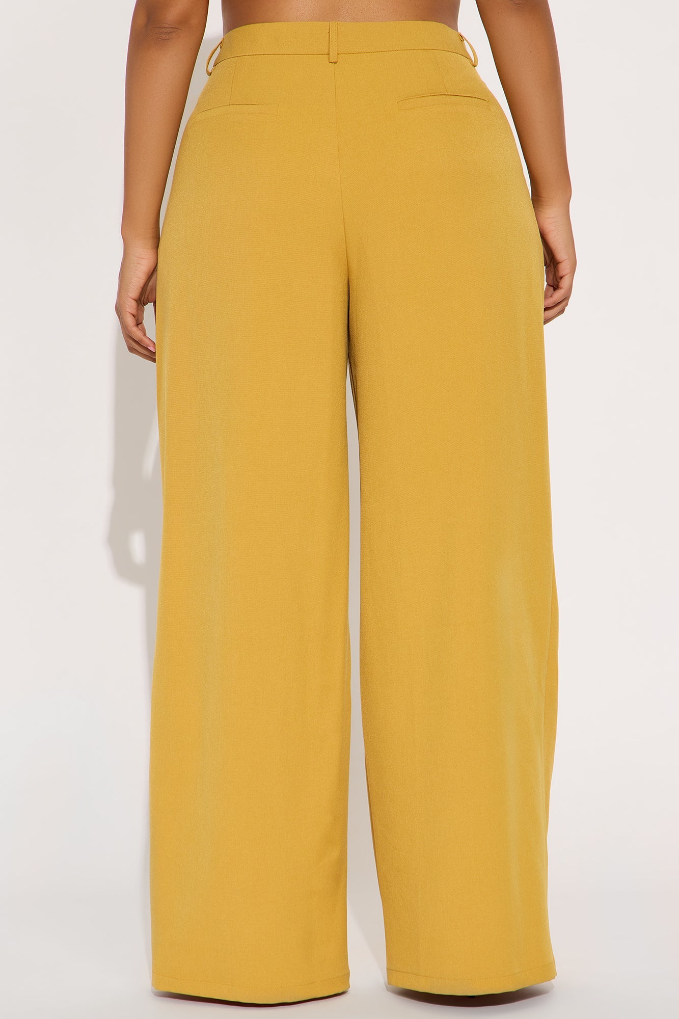Cynthia Wide Leg Trouser Pant 33″ - Mustard