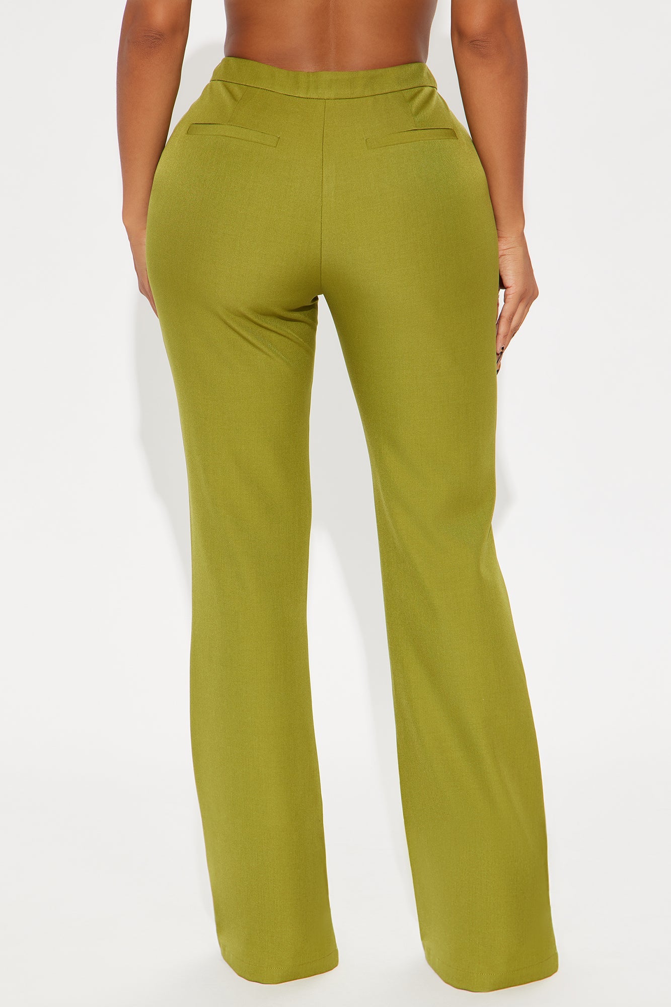 Breaking Even Flare Trouser - Chartreuse