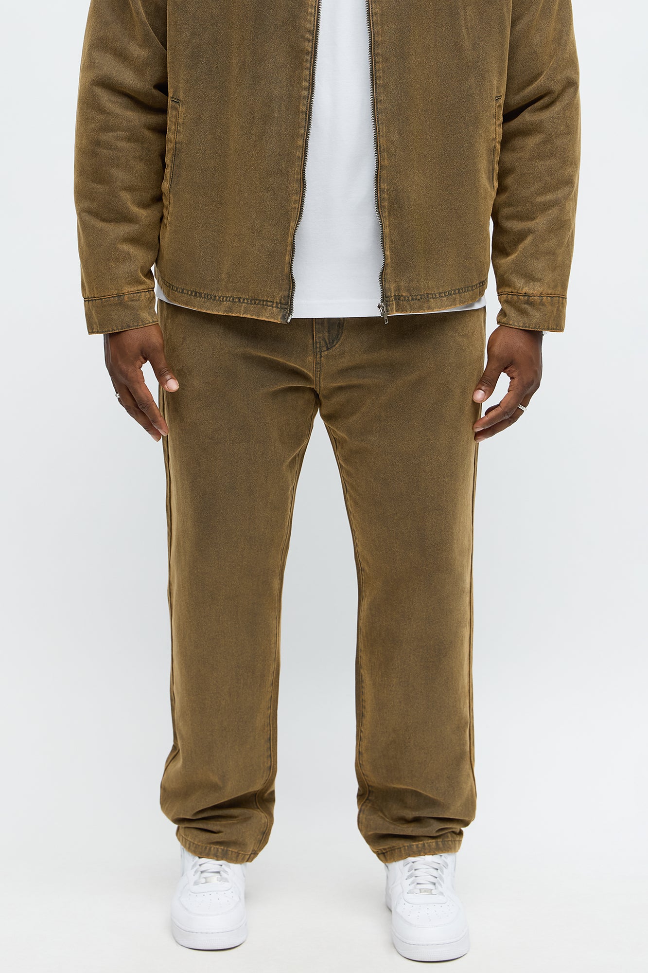 Slim Flocked Up Pant - Brown/combo