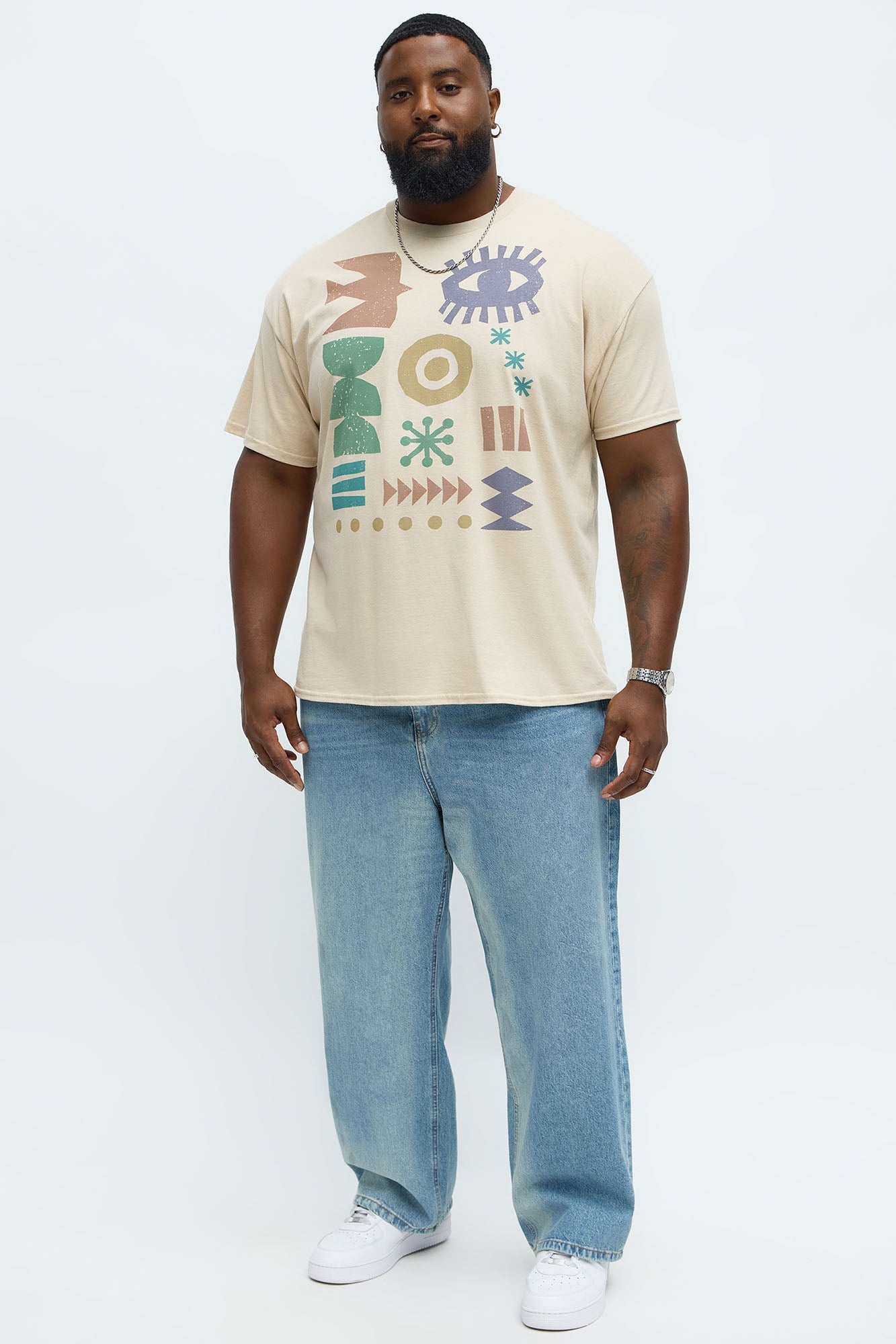 Desert Hieroglyphics Short Sleeve Tee - Sand