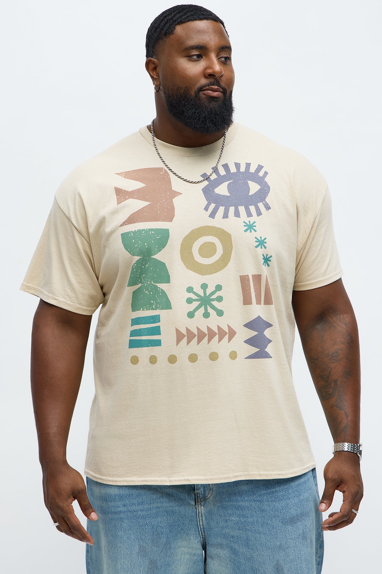 Desert Hieroglyphics Short Sleeve Tee - Sand