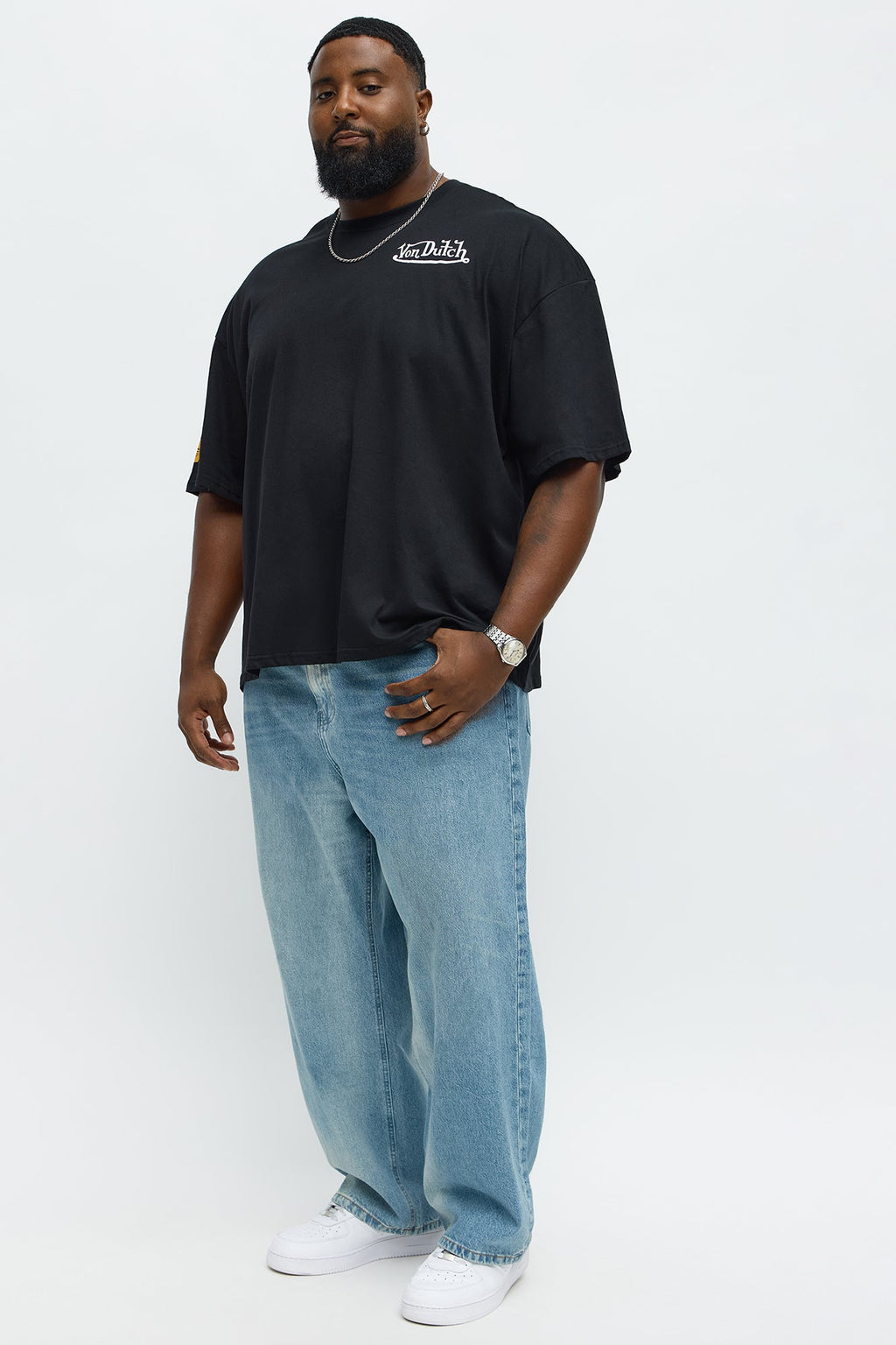 Oversized Von Dutch Tour Tee - Black