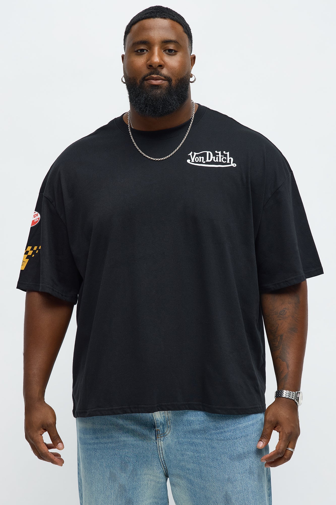Oversized Von Dutch Tour Tee - Black