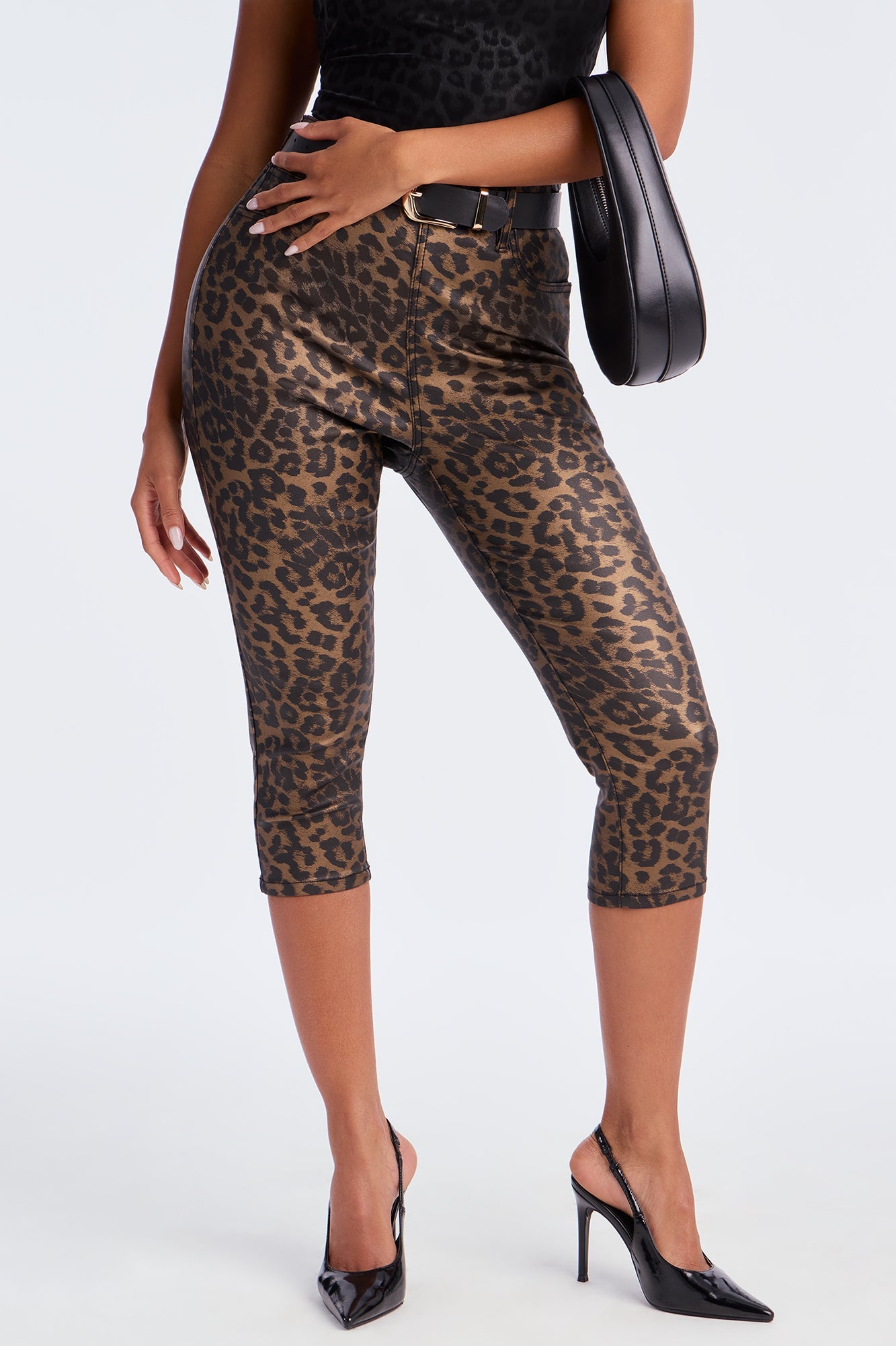 Chloe Leopard Skinny Capri Pant - Leopard