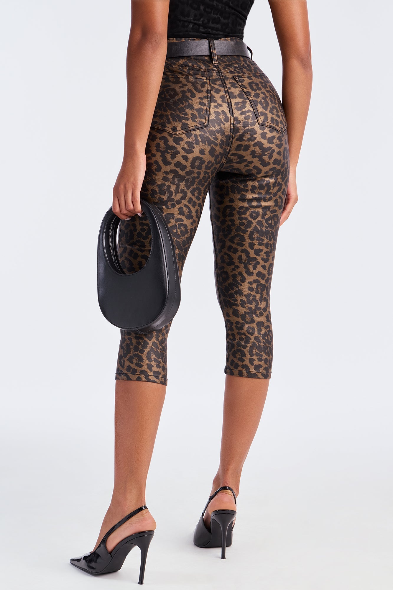 Chloe Leopard Skinny Capri Pant - Leopard