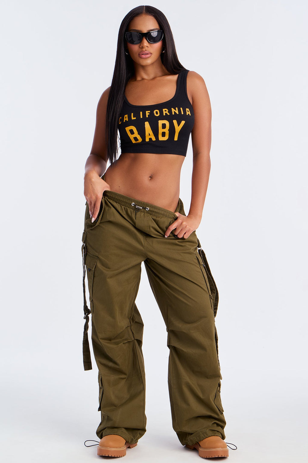 Don't Mess Around Cargo Pant - Military Green