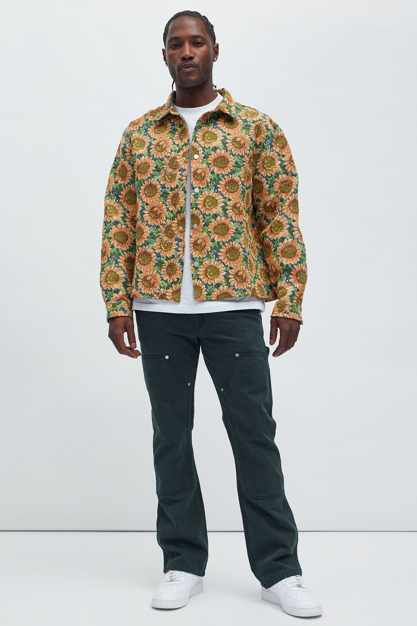 Sunflower Tapestry Button Up Shirt - Multi Color