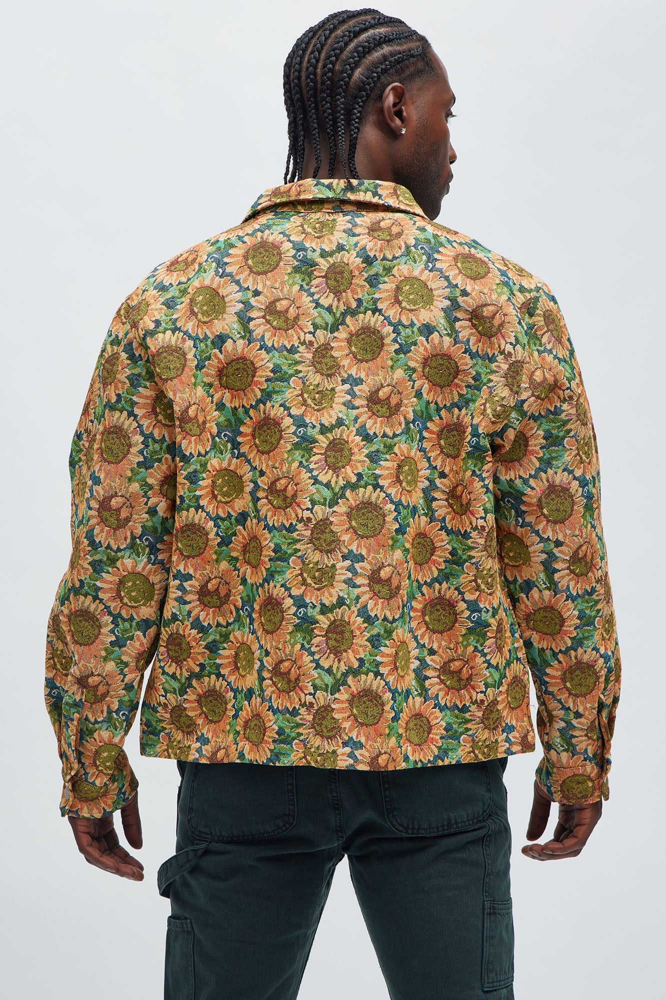 Sunflower Tapestry Button Up Shirt - Multi Color