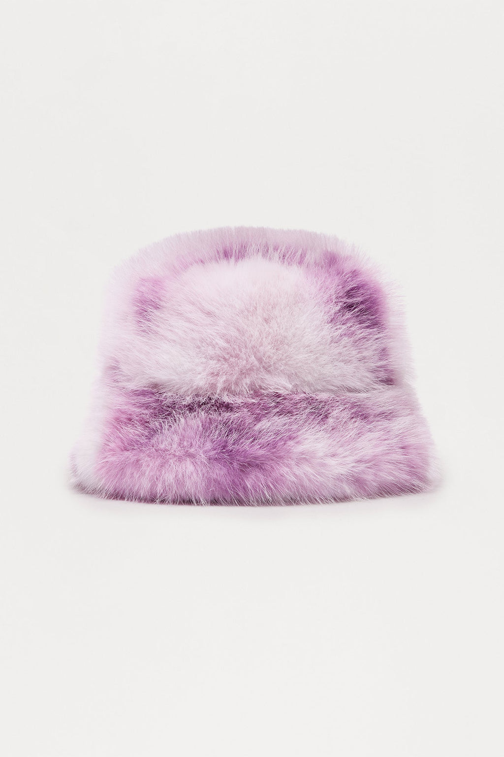 Poppy Faux Fur Bucket Hat - Purple/combo