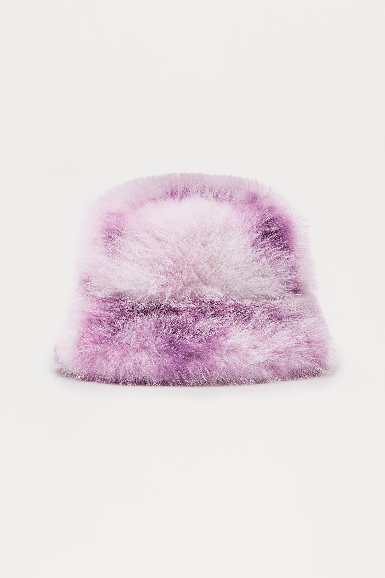 Poppy Faux Fur Bucket Hat - Purple/combo
