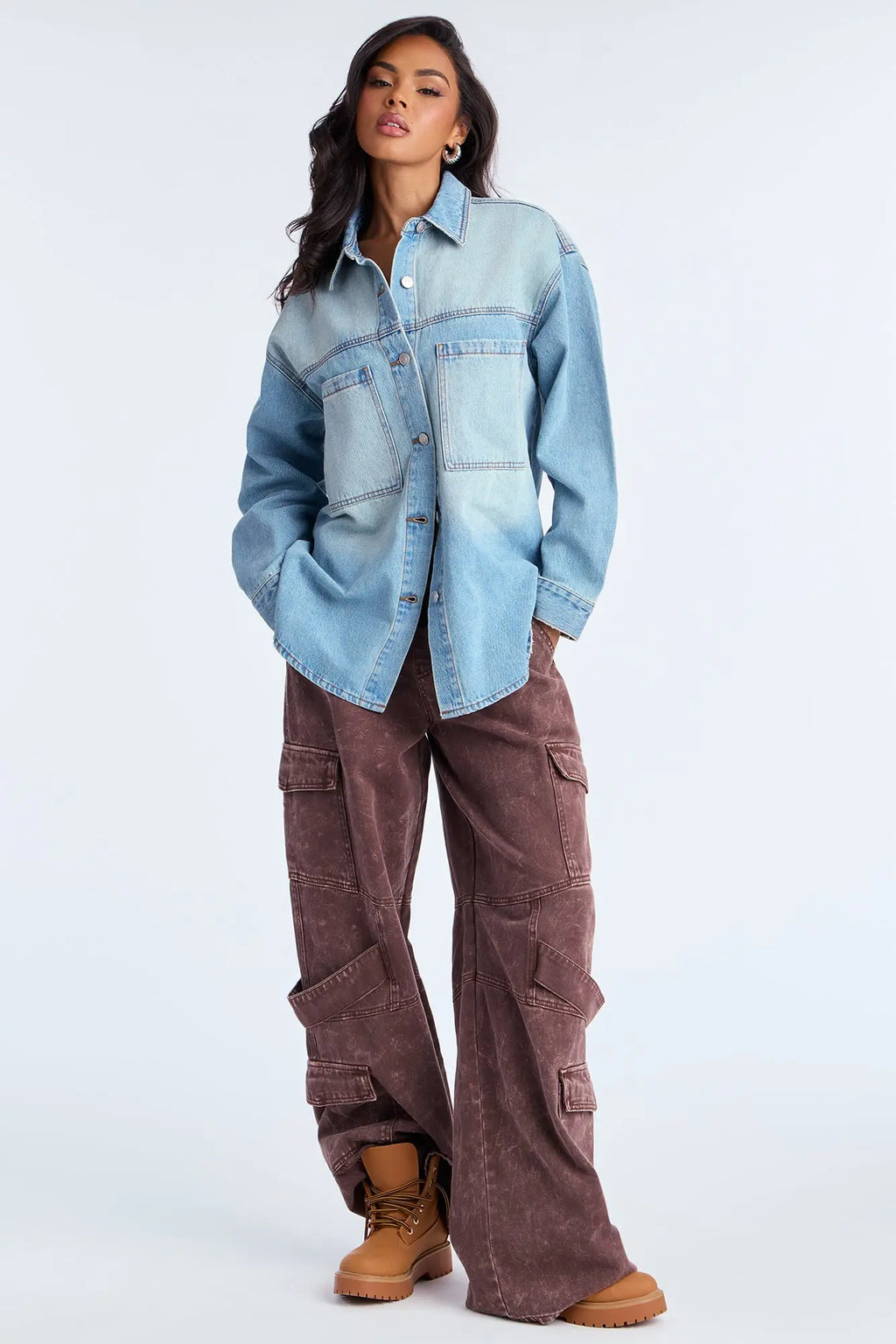 In Your Dreams Denim Shacket - Vintage Wash 