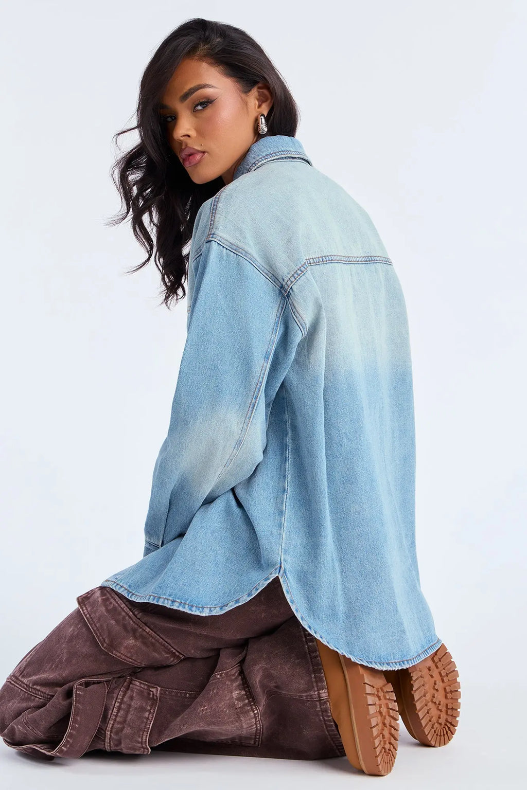 In Your Dreams Denim Shacket - Vintage Wash 