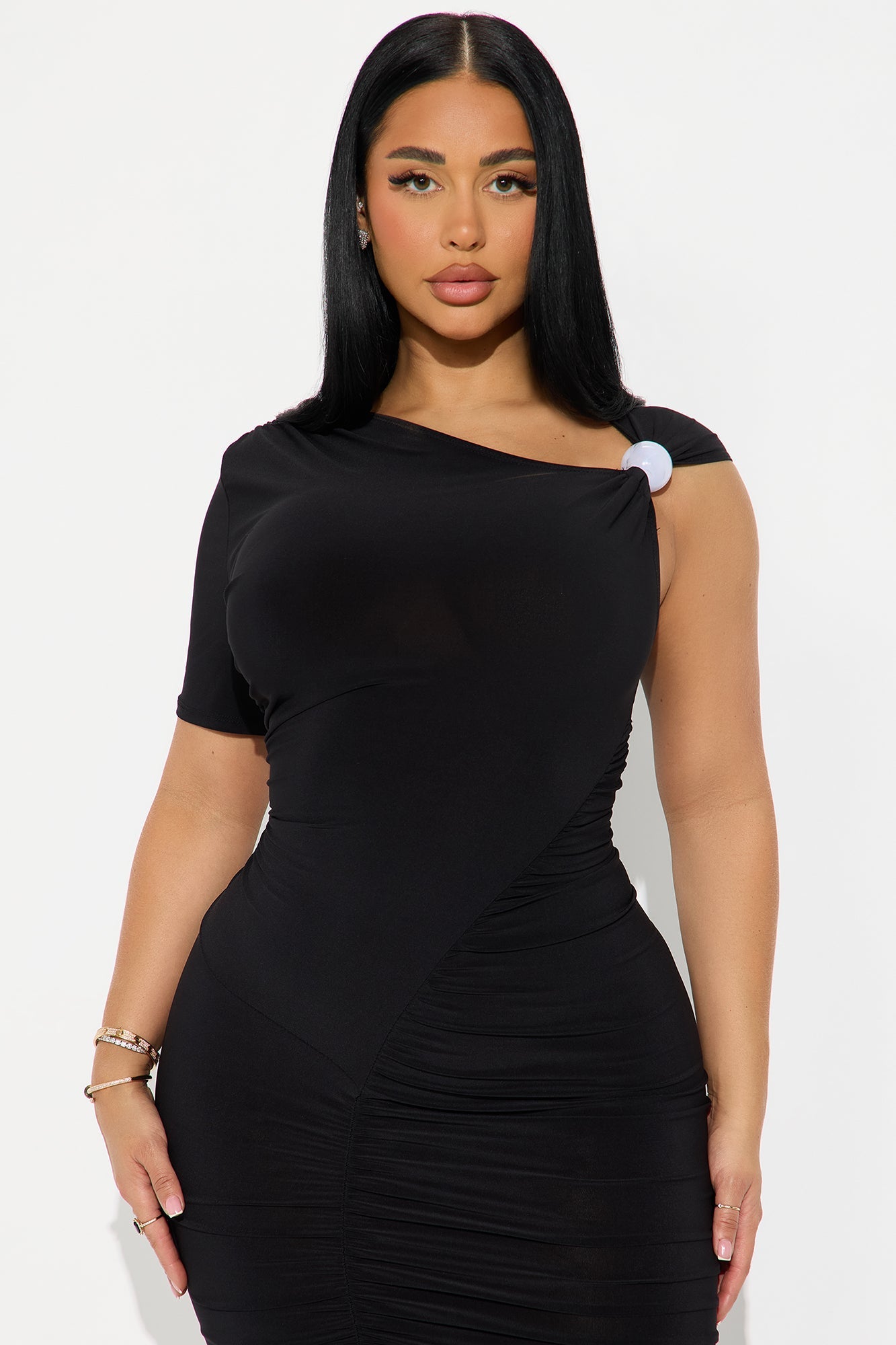Fancy Girl Midi Dress - Black
