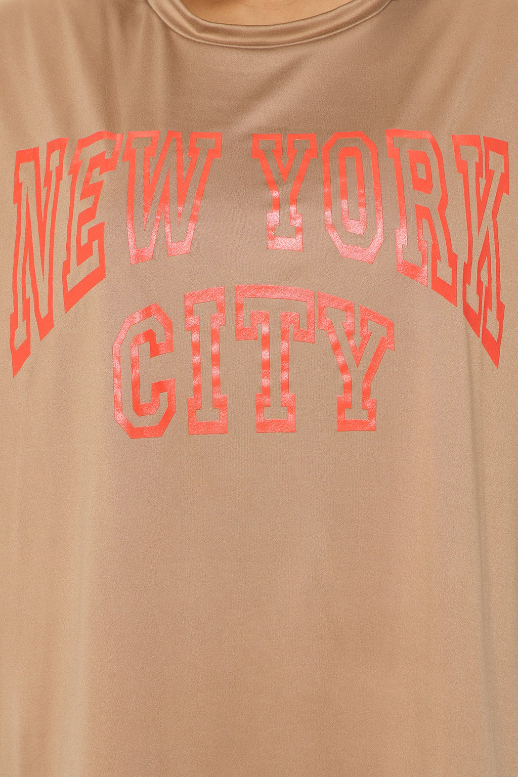 NYC Oversized T-shirt Leggings Set - Taupe