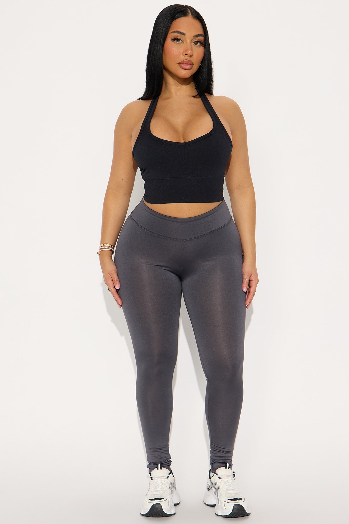 Completely Unbothered High Rise Hi-Shine Legging - Charcoal