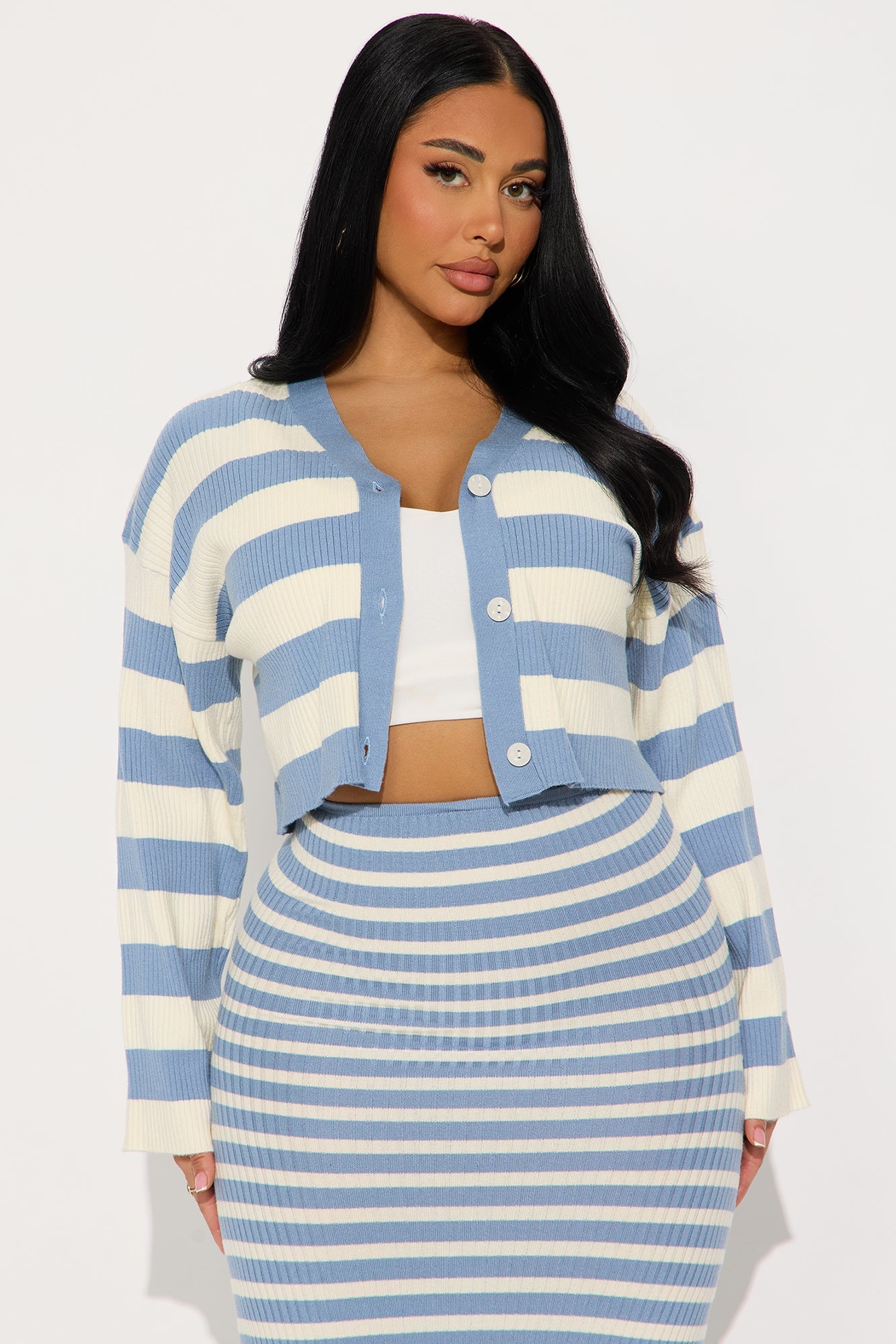 Josie 2-Piece Sweater Maxi Dress - Blue/combo