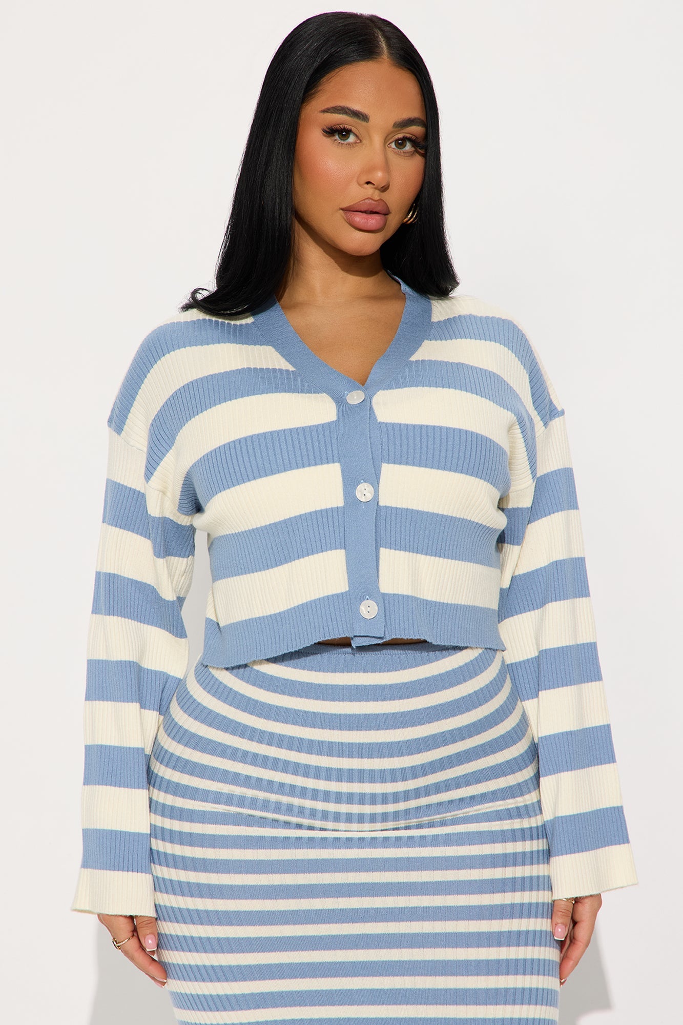 Josie 2-Piece Sweater Maxi Dress - Blue/combo