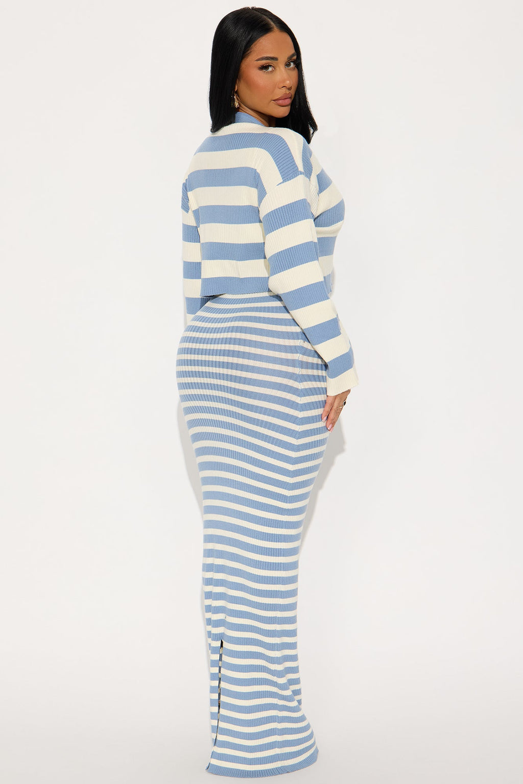 Josie 2-Piece Sweater Maxi Dress - Blue/combo