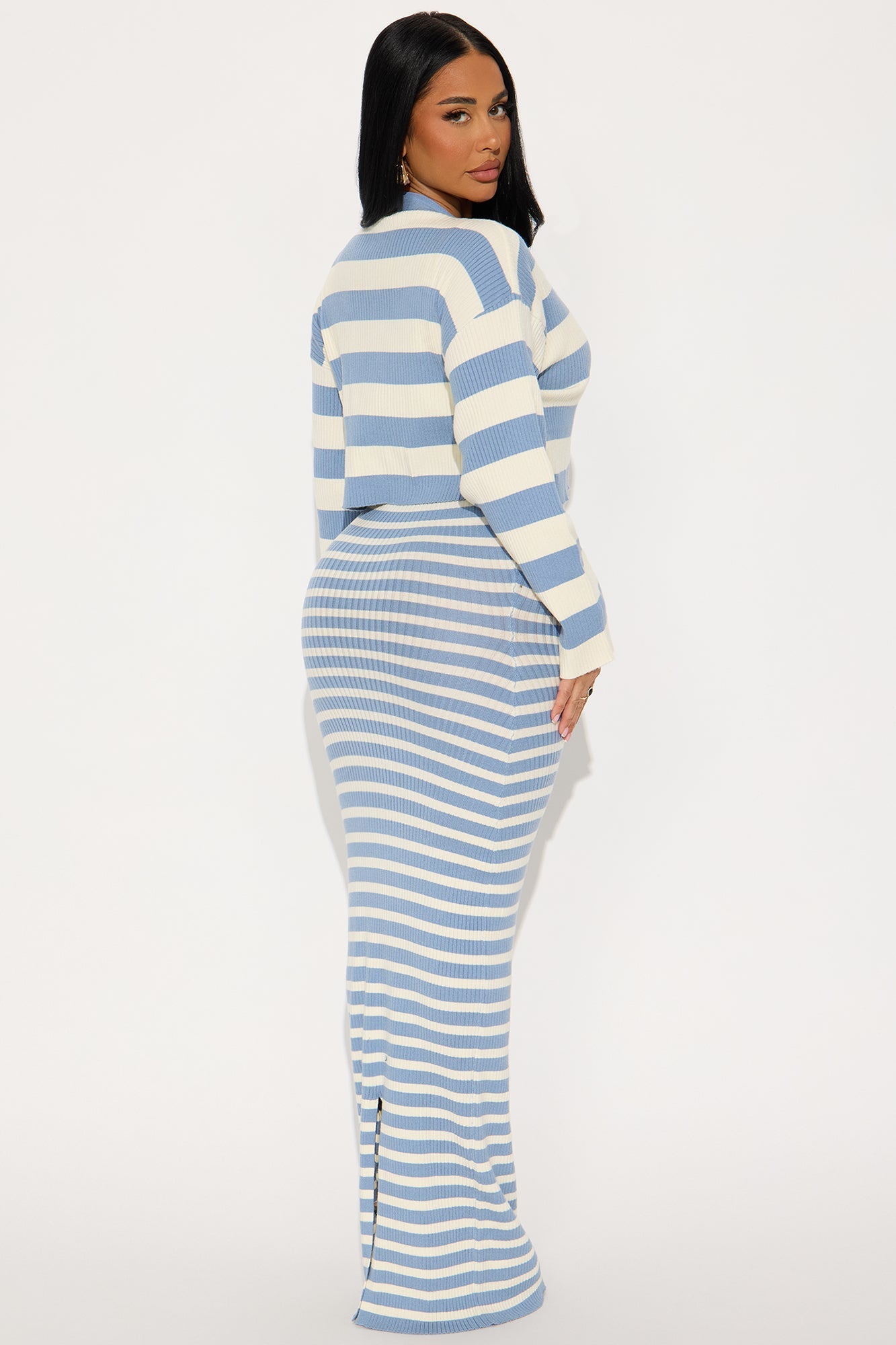 Josie 2-Piece Sweater Maxi Dress - Blue/combo