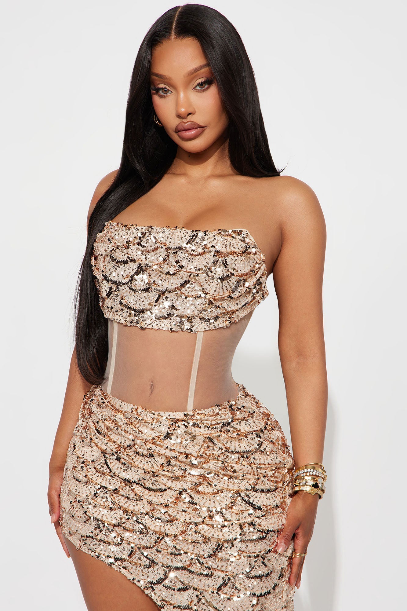 Certified Slay Sequin Maxi Gown - Gold