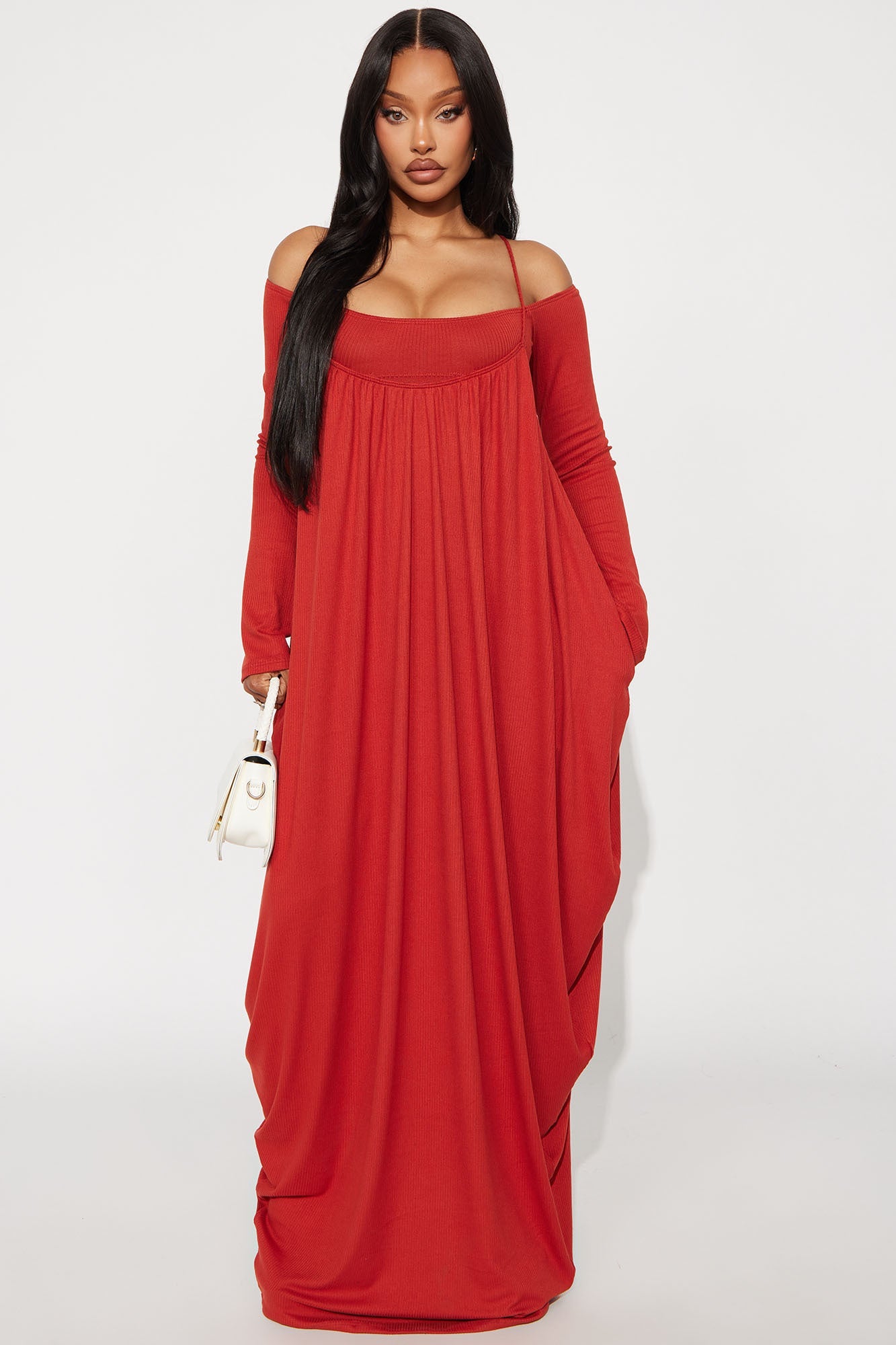 Between Us Maxi Dress Set - Rust