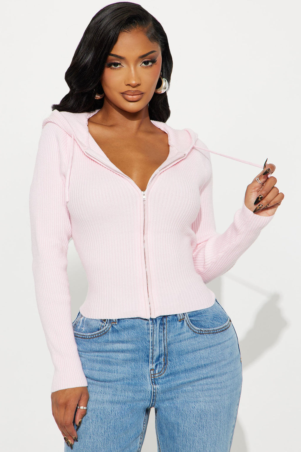 The Cutest Ribbed Sweater - Pink