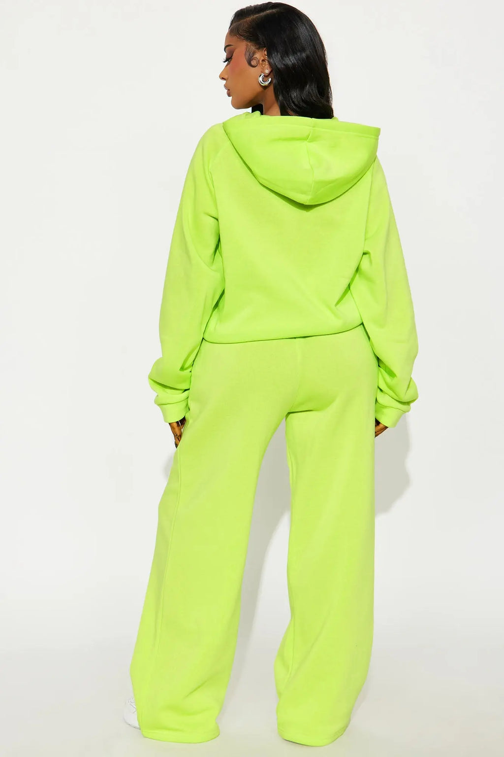Coastal Chill Hoodie Pant Set - Lime 