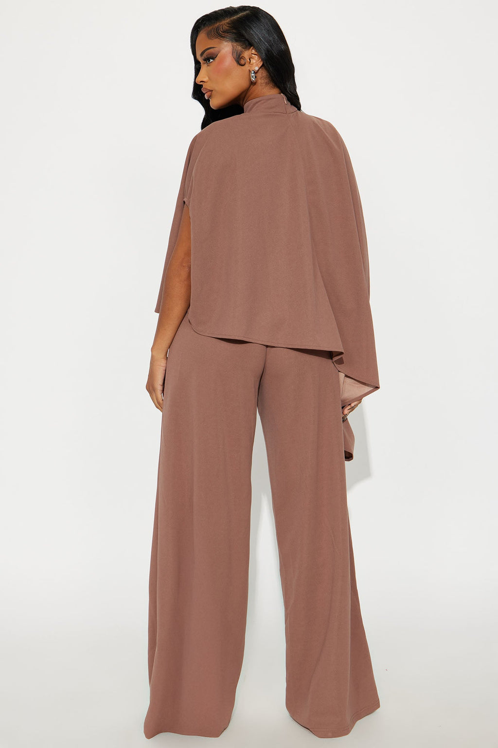 Diana Draped Pant Set - Mocha 